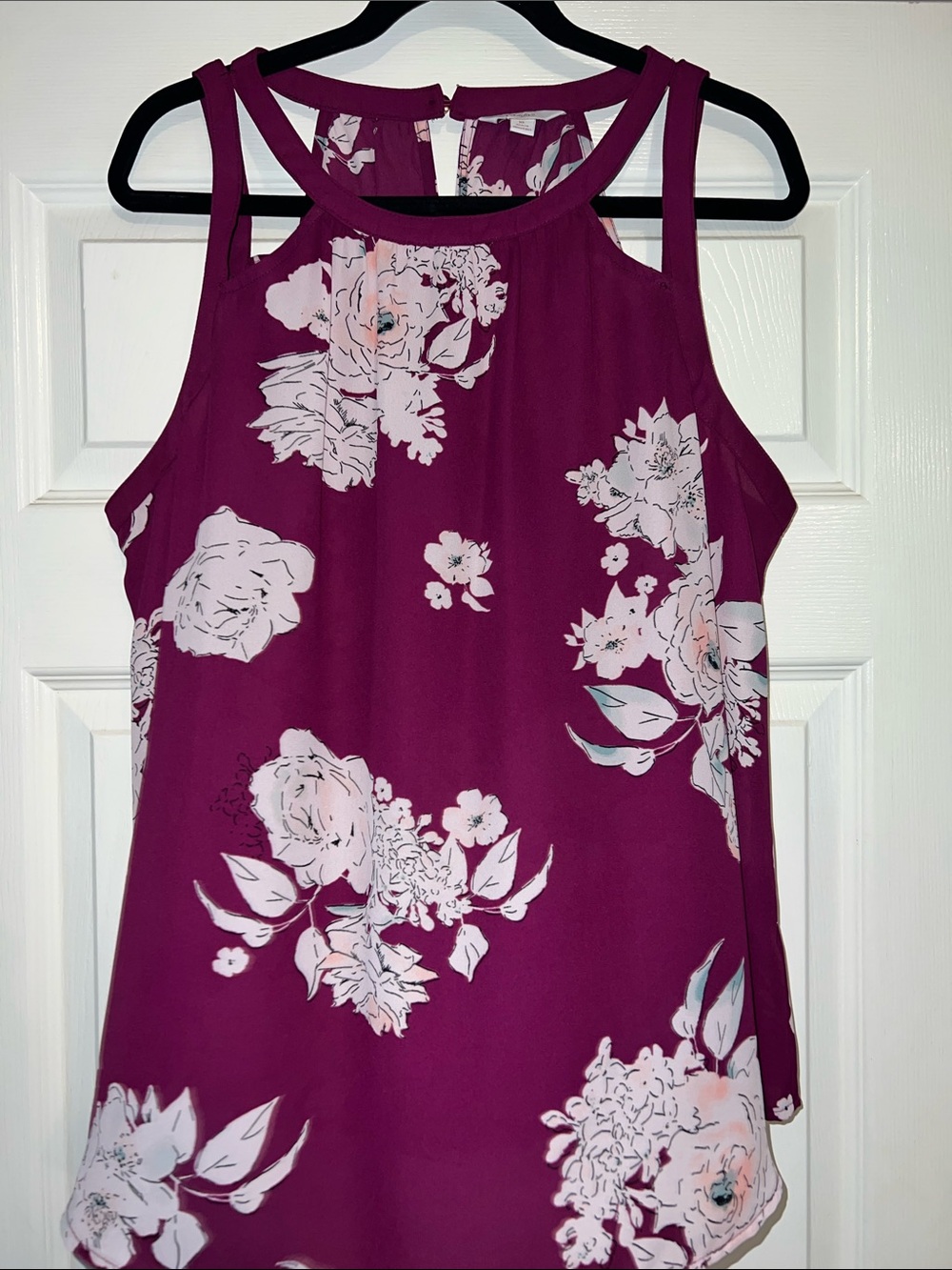 Candie's Floral Sleeveless Halter Tank XL
